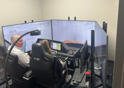 Two CFI’s keeping each other sharp in the Noble G7 simulator