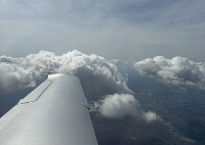Over the wing in a Cirrus